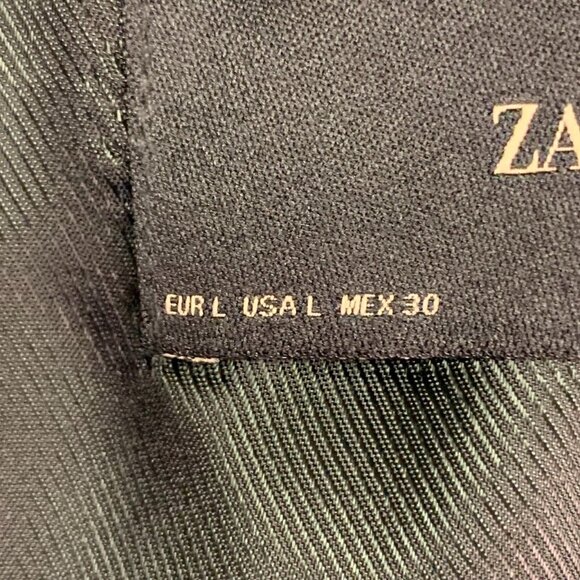 Zara Basics Women's‎ Houndstooth Wool Blend Double-Breasted Blazer Jacket Size L - Picture 7 of 12